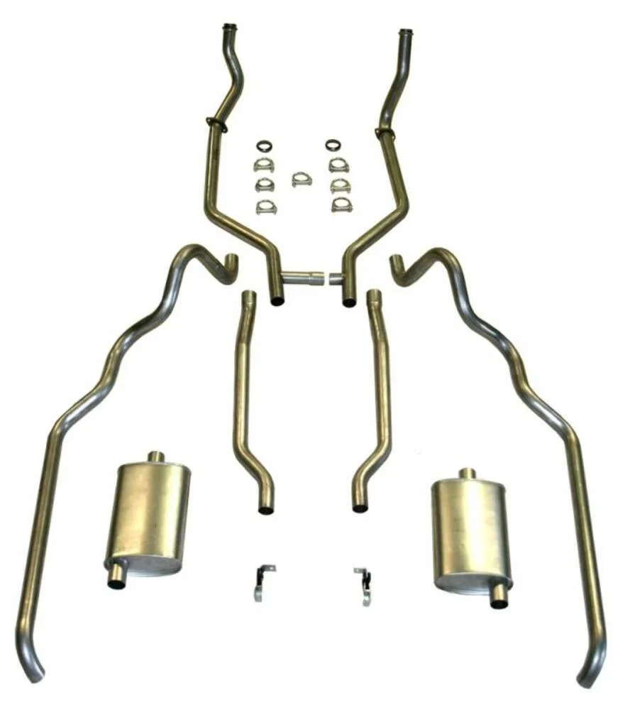 Fits 1963-64 Full Size Ford 352 and 390 CID Dual Turbo Exhaust System 83002